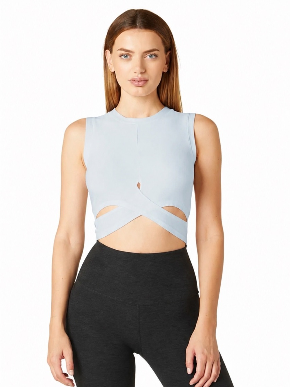 BEYOND YOGA FEATHERWEIGHT UNDER OVER MUSCLE TANK